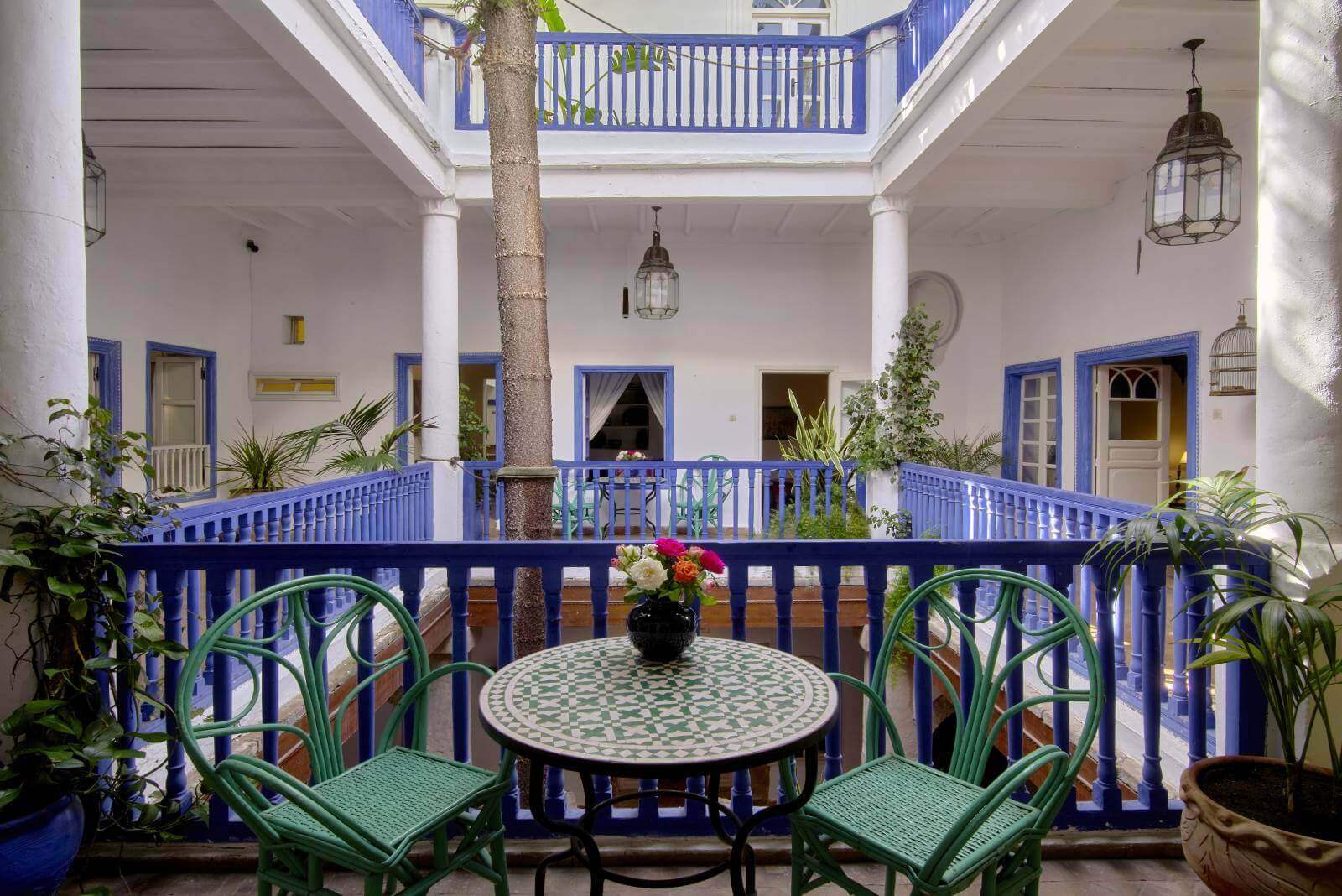 Riad-Villa-Blanche-Patio-Soiree